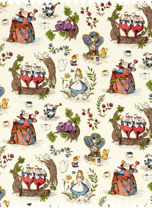 Sanderson Tissu Alice in Wonderland - Hundreds and Thousands