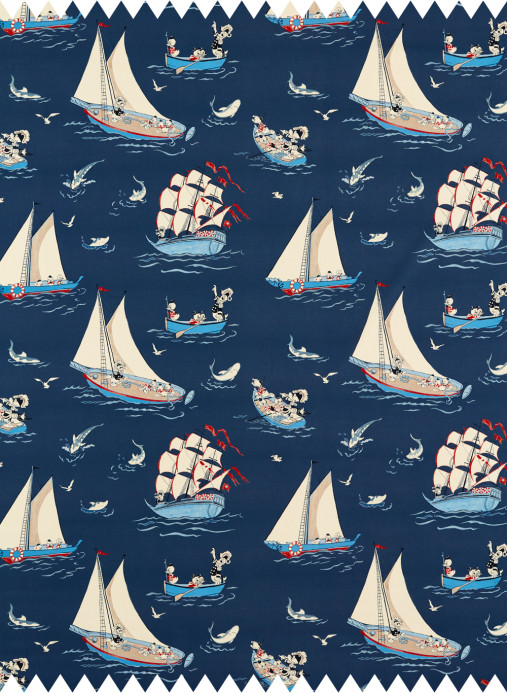 Sanderson Tissu Donald Nautical - Night Fishing