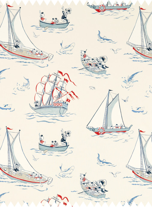 Sanderson Stoff Donald Nautical - Sea Salt