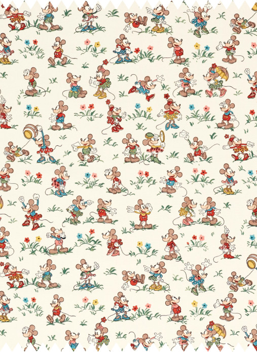 Sanderson Fabric Mickey and Minnie - Allsorts