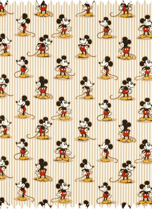 Sanderson Fabric Mickey Stripe - Peanut