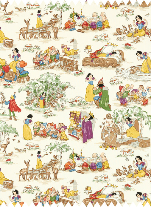 Sanderson Fabric Snow White - Whipped Cream