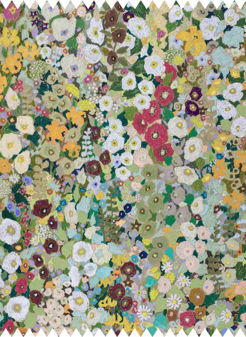 House of Hackney Fabric Hollyhocks - Cotton Linen - Summer