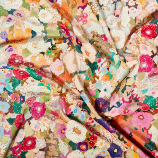 House of Hackney Fabric Hollyhocks - Velvet - Spring