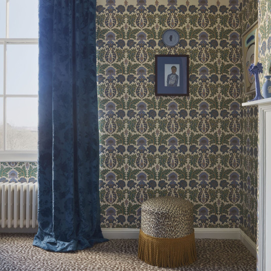 House of Hackney Tessuto Artemis - Cut Velvet - Cerulean