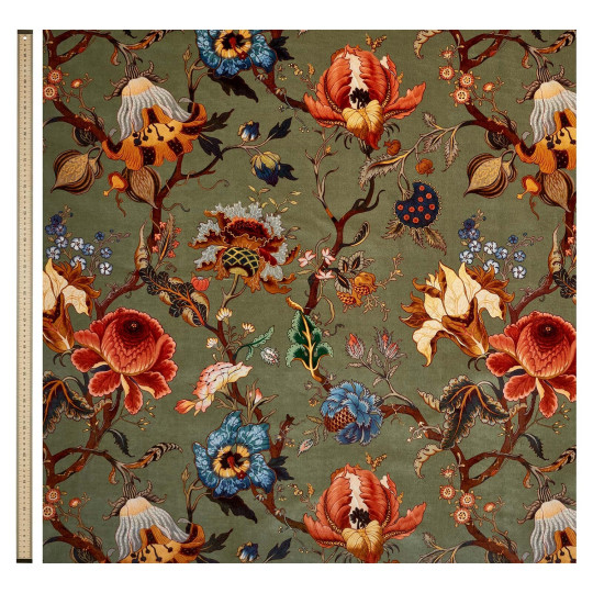 House of Hackney Fabric Artemis - Velvet - Moos Green