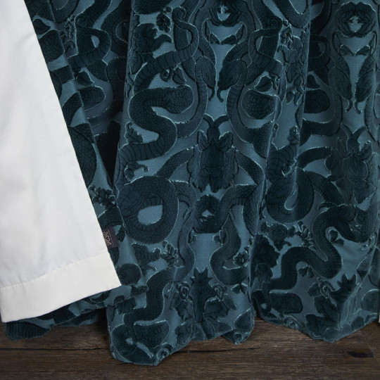 House of Hackney Fabric Anaconda - Cut Velvet - Petrol