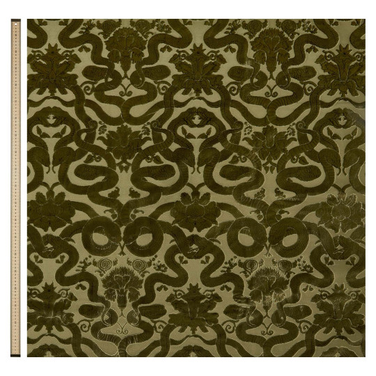 House of Hackney Fabric Anaconda - Cut Velvet - Olive Green