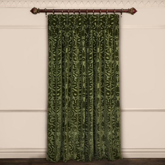 House of Hackney Fabric Anaconda - Cut Velvet - Olive Green