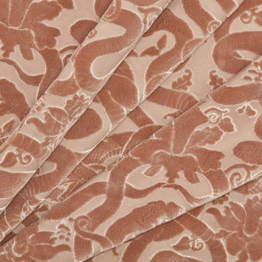 House of Hackney Fabric Anaconda - Cut Velvet - Dusk Pink