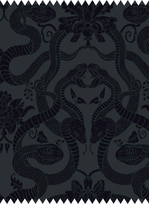 House of Hackney Tissu Anaconda - Cut Velvet - Noir