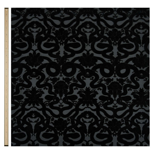 House of Hackney Tissu Anaconda - Cut Velvet - Noir