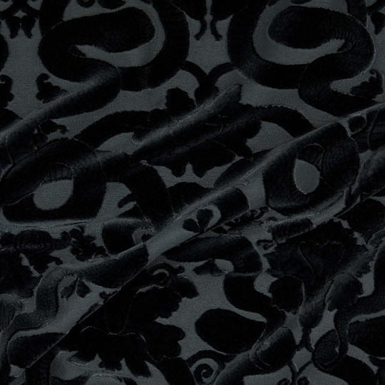 House of Hackney Tessuto Anaconda - Cut Velvet - Noir