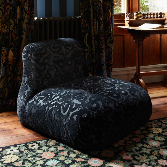 House of Hackney Stoff Anaconda - Cut Velvet - Noir