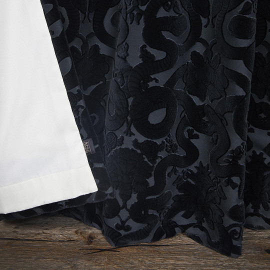 House of Hackney Fabric Anaconda - Cut Velvet - Noir