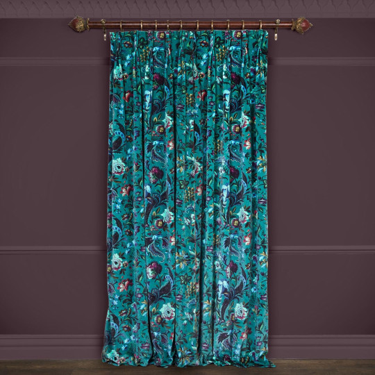 House of Hackney Fabric Florika - Velvet - Petrol