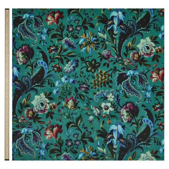 House of Hackney Fabric Florika - Velvet - Petrol