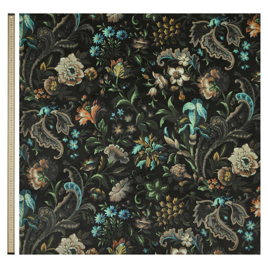 House of Hackney Fabric Florika - Velvet - Onyx