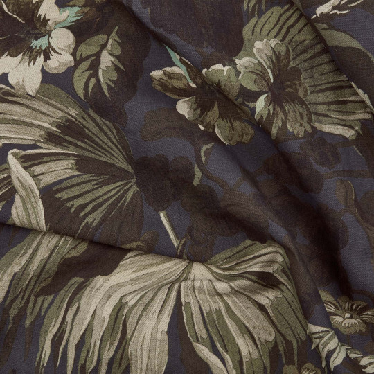 House of Hackney Stoff Limerence - Cotton Linen - Ink