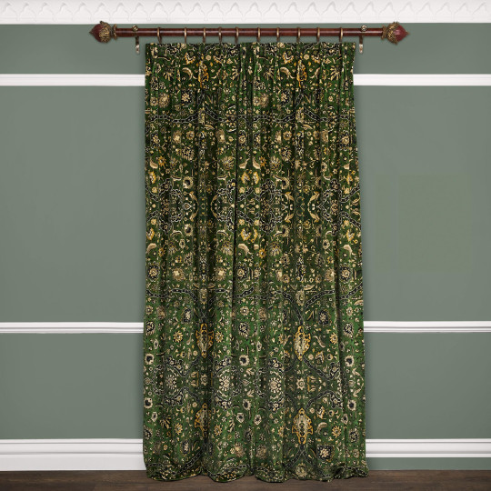 House of Hackney Tissu Zanjan - Velvet - Juniper Green