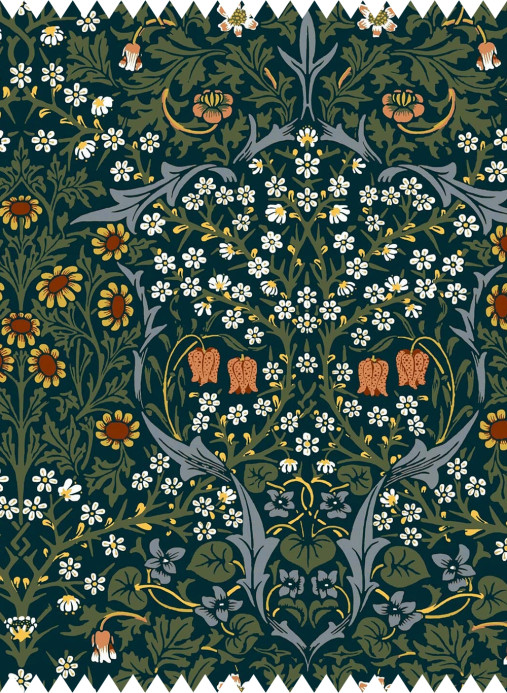 House of Hackney Tissu Blackthorn - Velvet - Billiard Green