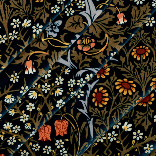 House of Hackney Fabric Blackthorn - Velvet - Billiard Green