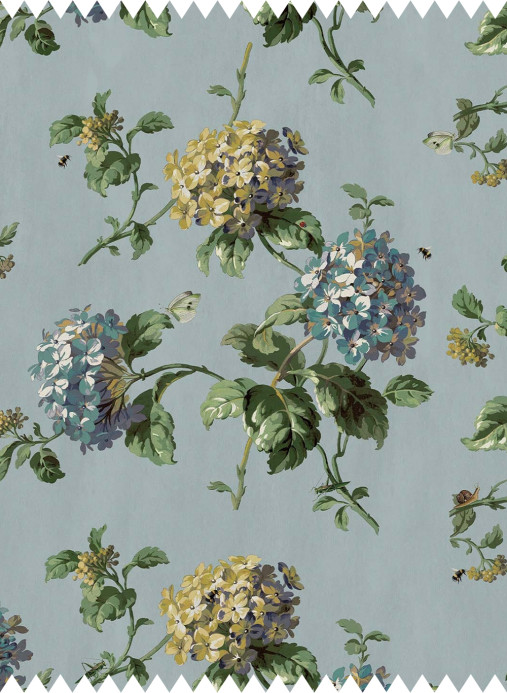 House of Hackney Stoff Hortensia - Cotton Linen - Sky Blue