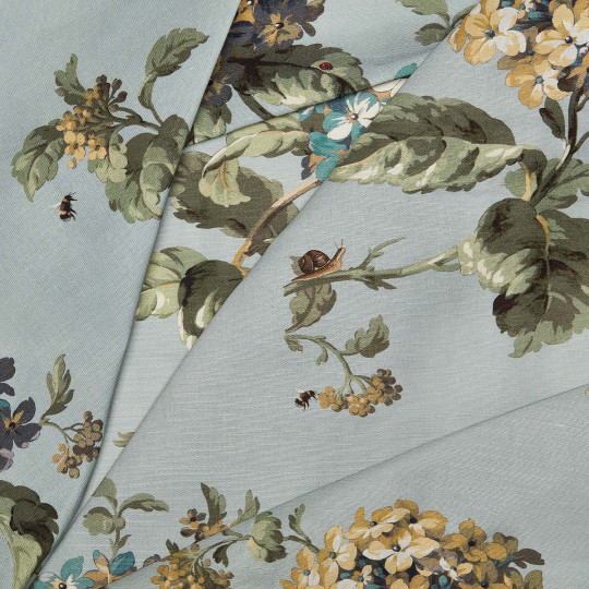 House of Hackney Fabric Hortensia - Cotton Linen - Sky Blue