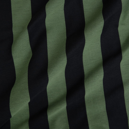 House of Hackney Fabric Camelot Stripe - Jacquard - Verdigris and Noir