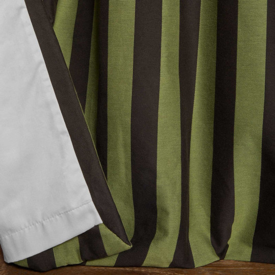 House of Hackney Tissu Camelot Stripe - Jacquard - Verdigris and Noir