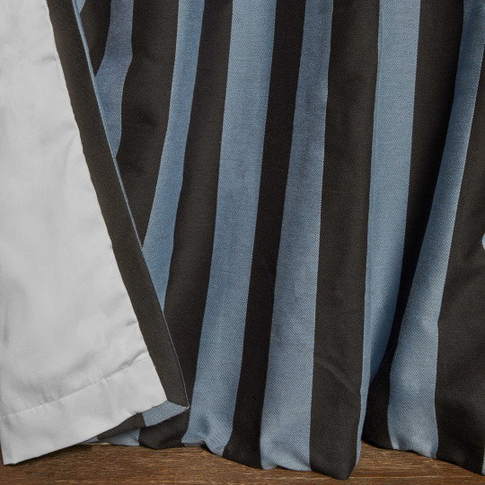 House of Hackney Stoff Camelot Stripe - Jacquard - Sky and Noir