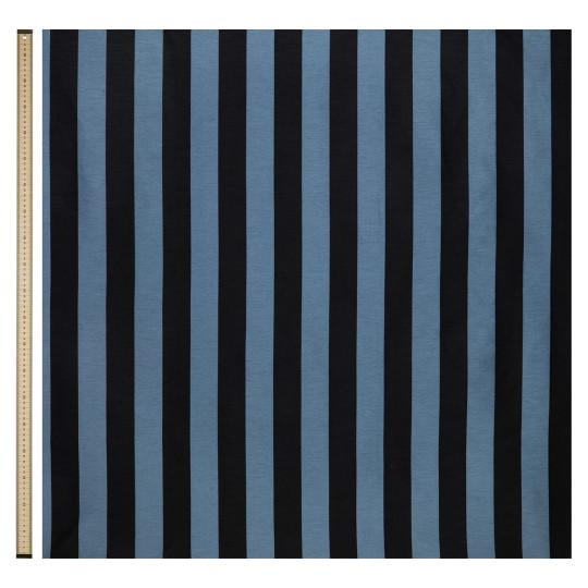 House of Hackney Stoff Camelot Stripe - Jacquard - Sky and Noir