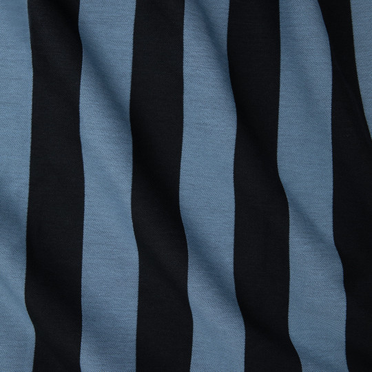 House of Hackney Tissu Camelot Stripe - Jacquard - Sky and Noir