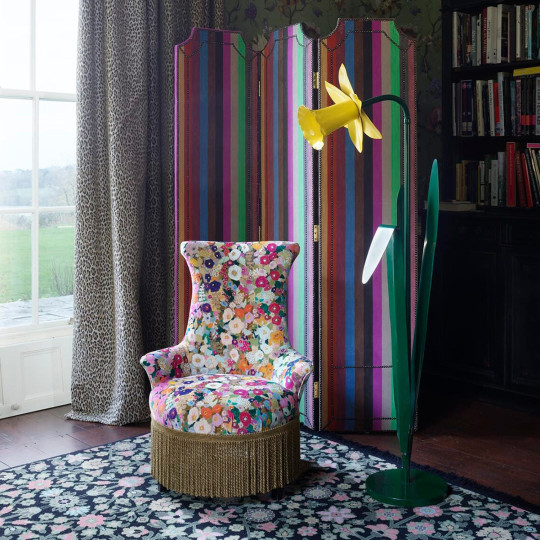 House of Hackney Fabric Iridis Stripe - Cotton Satin - Prism