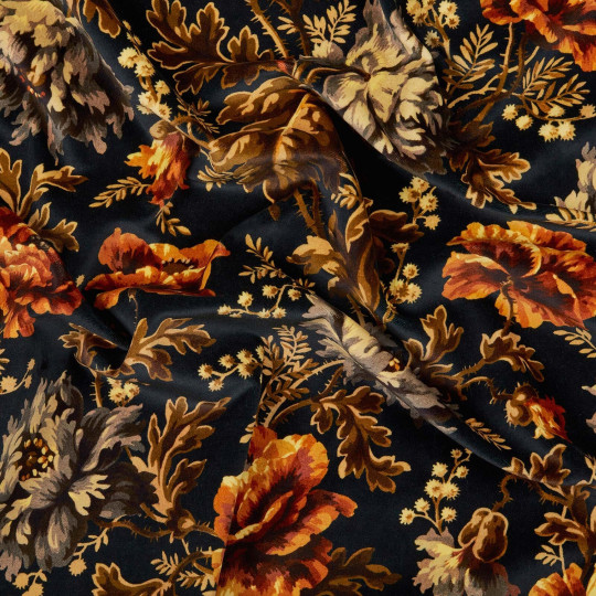 House of Hackney Fabric Opia - Velvet - Midnight