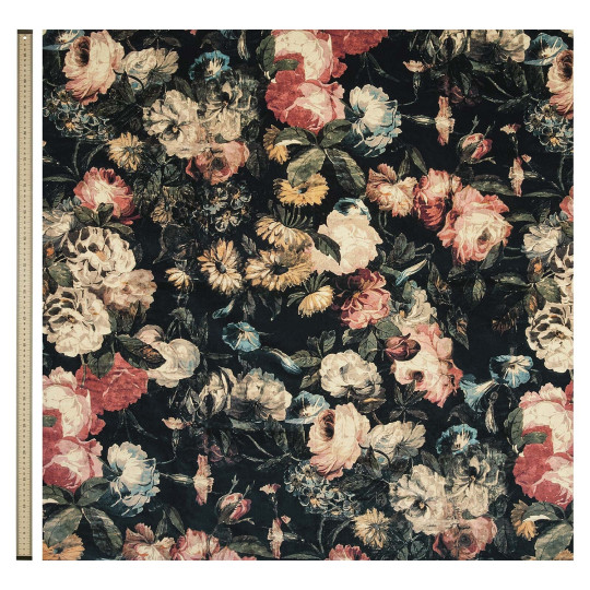 House of Hackney Fabric Midnight Garden - Velvet - Multi