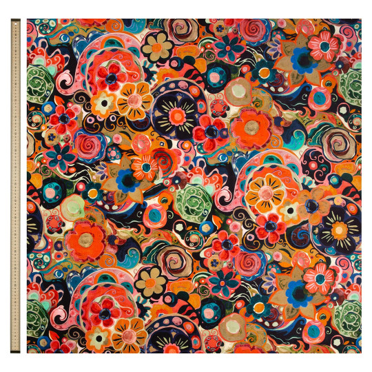 House of Hackney Fabric Nanjizal - Velvet - Liquorice