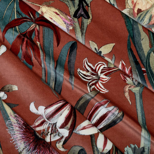 House of Hackney Fabric Flora Delanica - Velvet - Clay