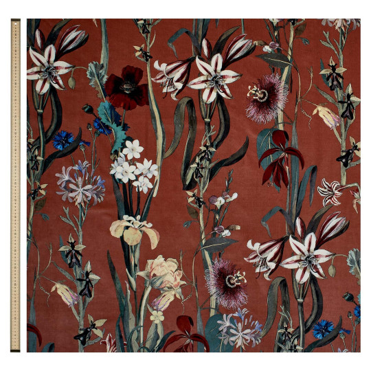 House of Hackney Fabric Flora Delanica - Velvet - Clay