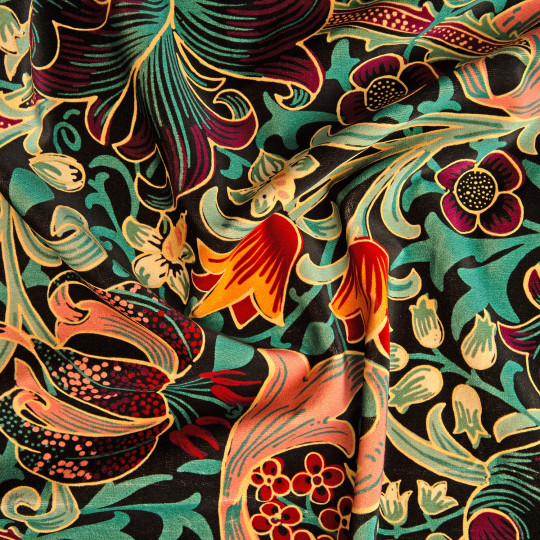 House of Hackney Fabric Golden Lily - Velvet - Apatite