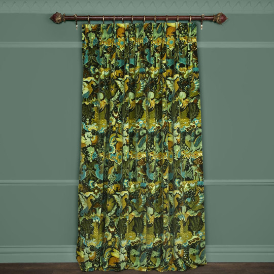 House of Hackney Fabric Phantasia - Velvet - Emerald Green