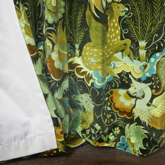 House of Hackney Fabric Phantasia - Velvet - Emerald Green