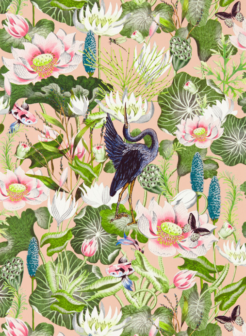 Clarke & Clarke Wallpaper Waterlily - Blush