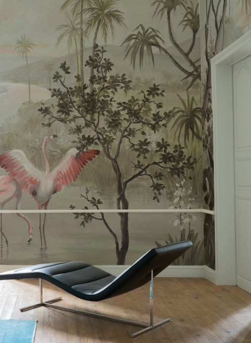 Coordonne Wandbild Paisaje Con Flamencos