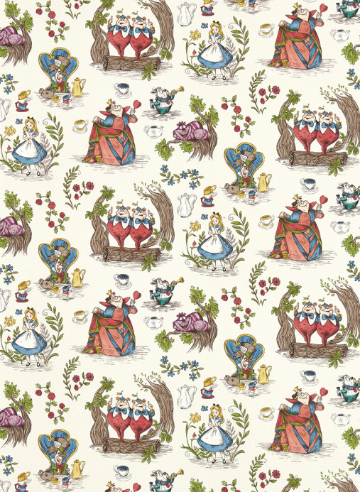 Sanderson Wallpaper Alice in Wonderland - Hundreds & Thousands