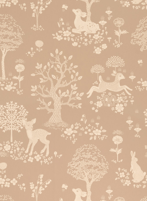 Majvillan Papier peint Summer Fields - Soft Brown