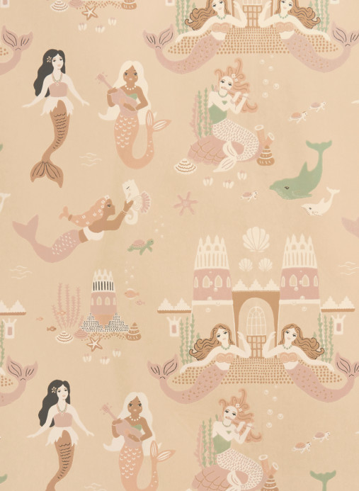 Majvillan Tapete Mermaid Reef - Sandy Beige