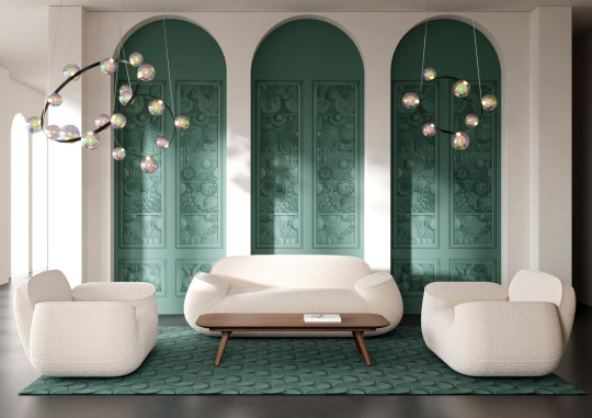 Moooi for Arte Carta da parati panoramica Greenhouse Gathering Window - Forest Green