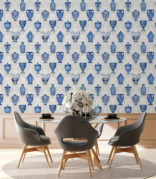 Coordonne Wallpaper Porcelaine - Cobalt