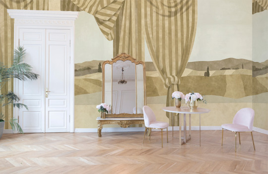 Coordonne Mural Drape - Ocher